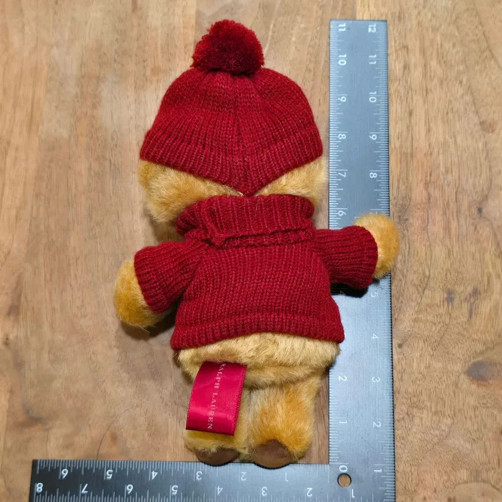 Ralph Lauren Limited THE POLO BEAR Plush Red Sweater & Beanie